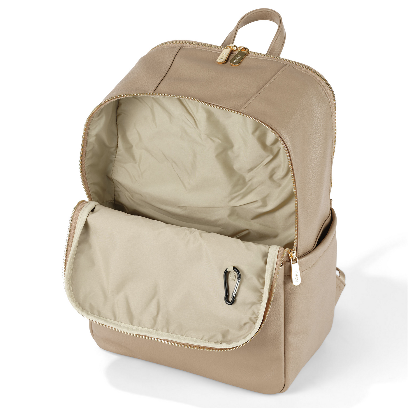 Oat Multitasker Nappy Backpack by OiOi | Beige Backpack for 2 Kids