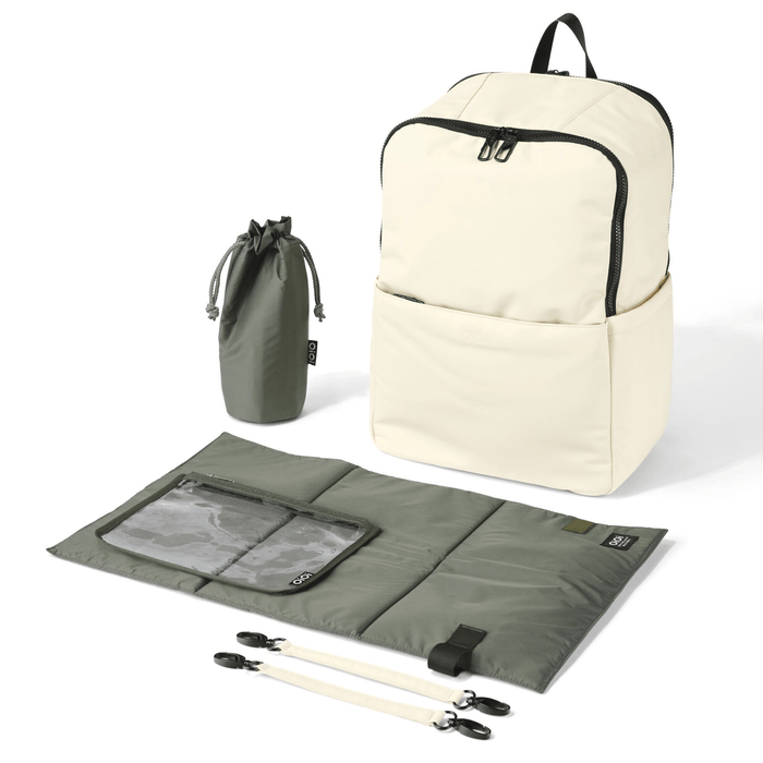 Multitasker Nappy Backpack - White Weatherproof
