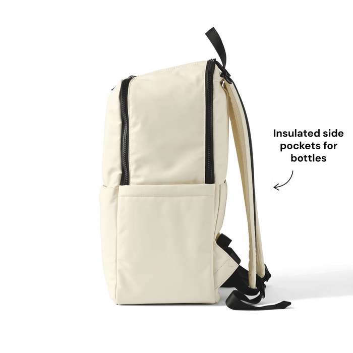 Multitasker Nappy Backpack - White Weatherproof