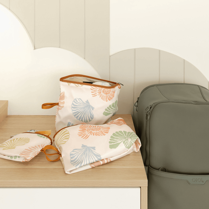 Packing Pouch Trio - Seashells (PRE-ORDER FOR FEBRUARY DELIVERY)