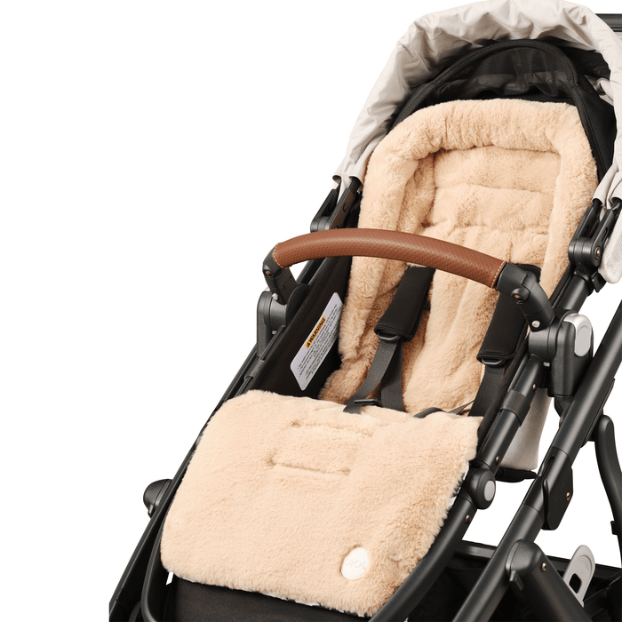 Reversible Pram Liner - Houndstooth/Faux Fur