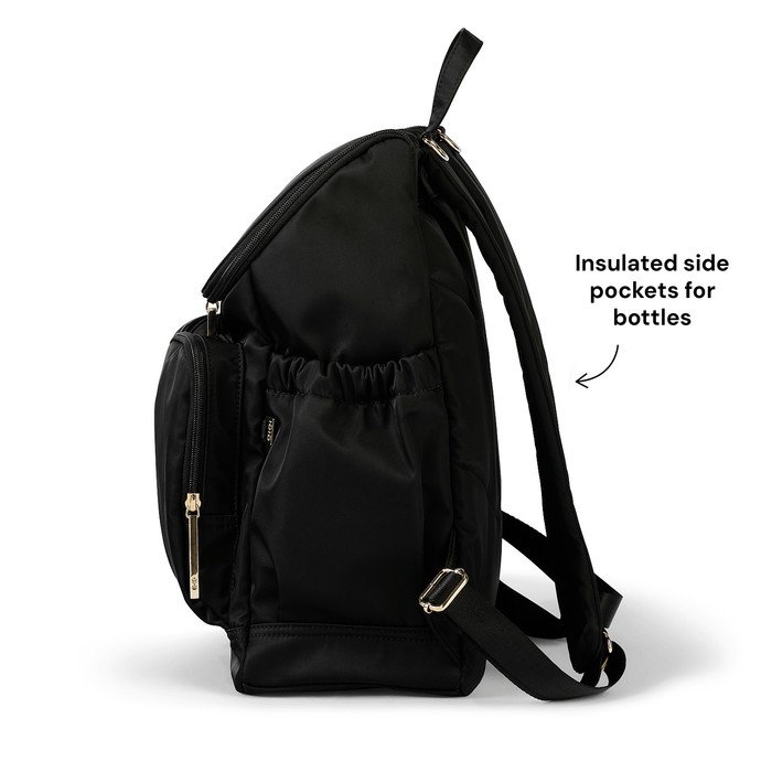 Signature Nappy Backpack - Black Nylon