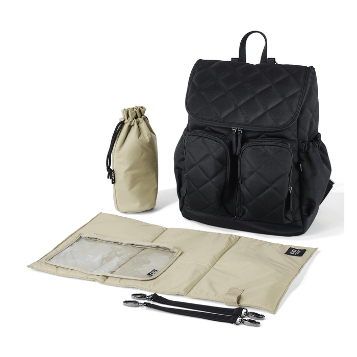 Signature Nappy Backpack - Black Diamond Quilt Nylon