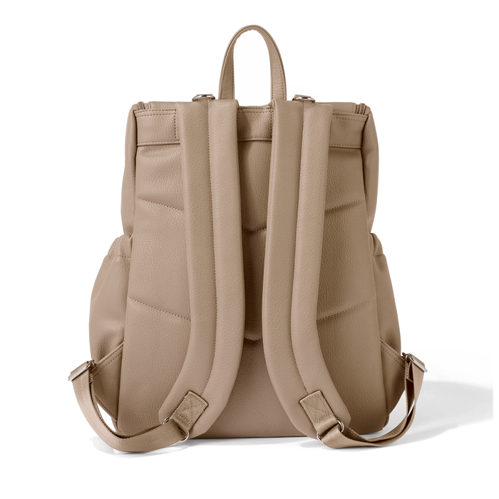 Signature Nappy Backpack - Oat Vegan Leather