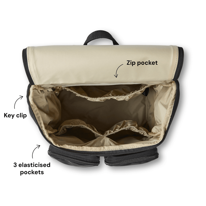 Signature Nappy Backpack - Tan Vegan Leather