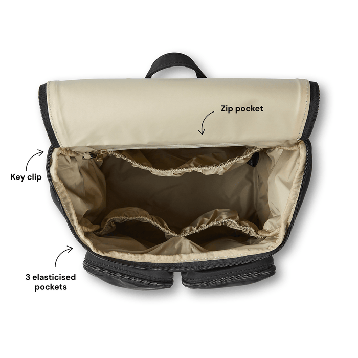 Signature Nappy Backpack - Black Diamond Quilt Nylon