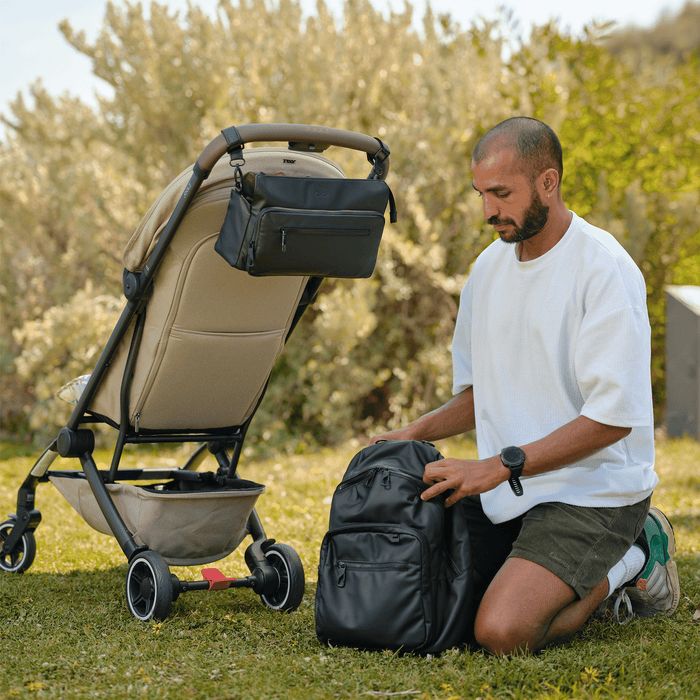 Multitasker Pram Caddy 2.0 - Black Weatherproof