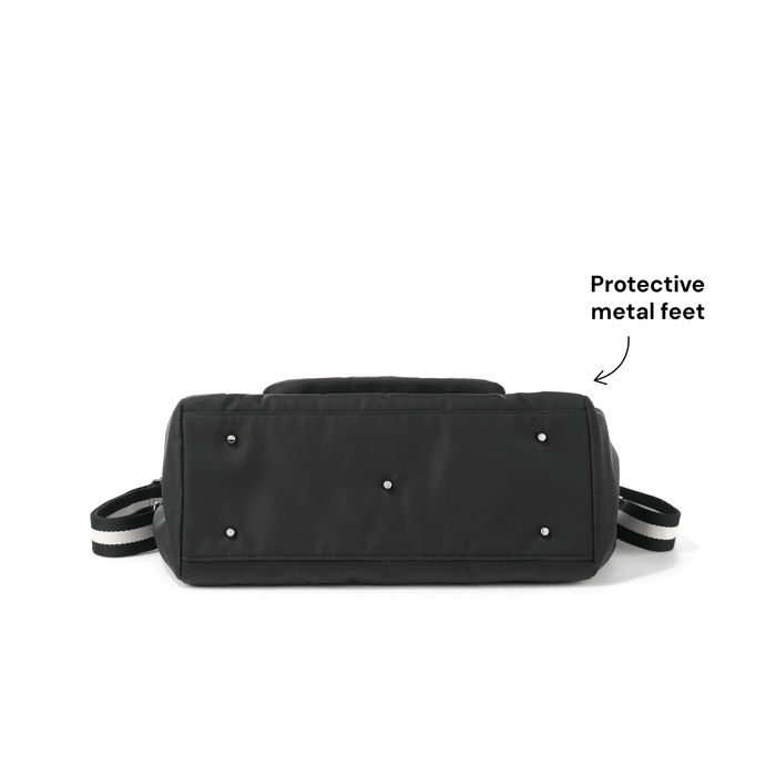 Triple Tote Nappy Bag - Black Nylon